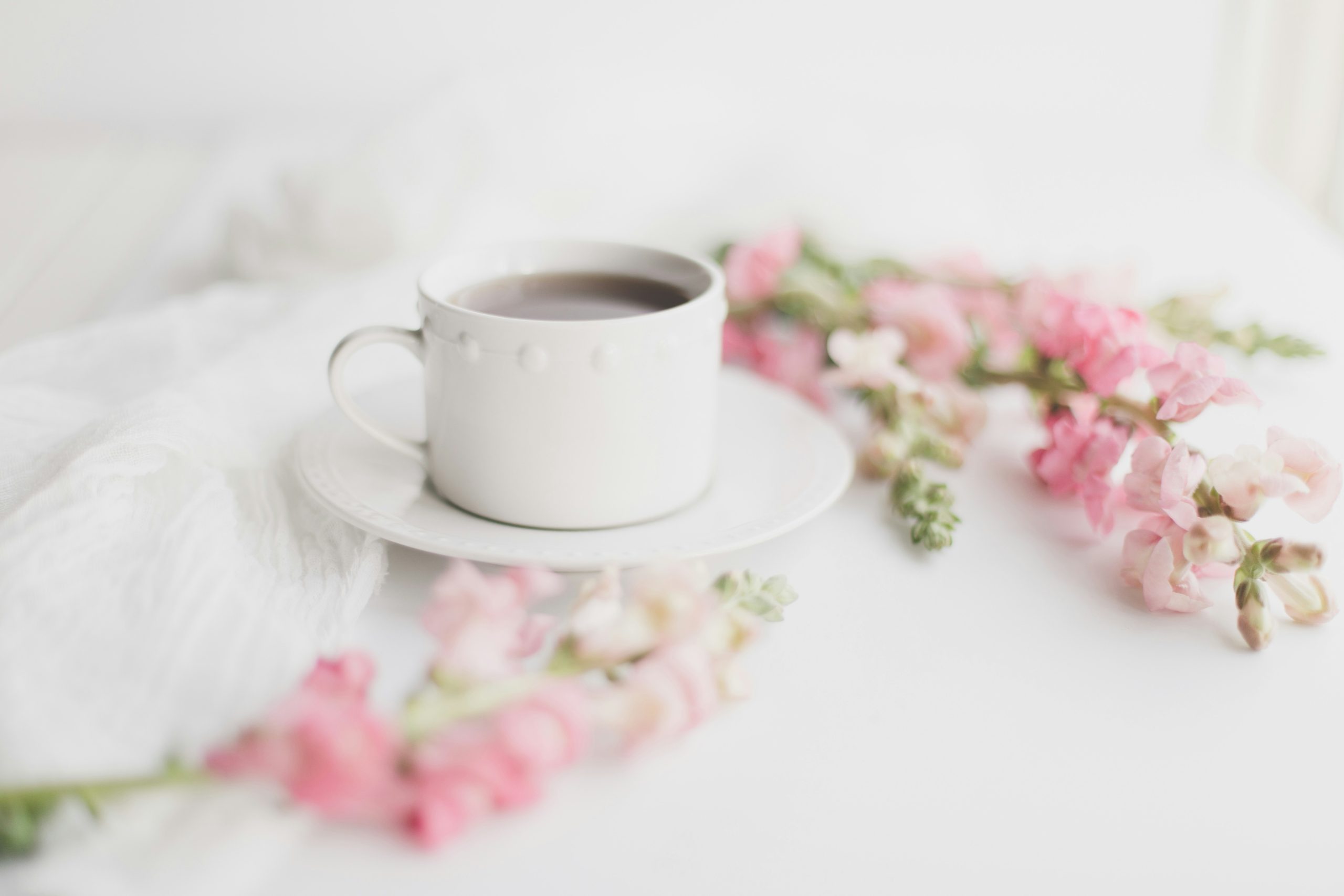 steaming cup of herbal tea